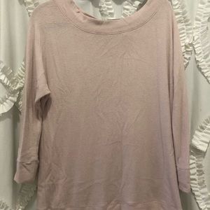 Long blush pink sweater - wide collar